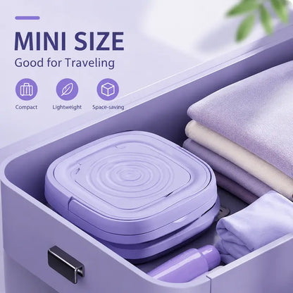 🧺 8L Portable Foldable Washing Machine with Spin Dryer – Compact Washer for Underwear & Socks