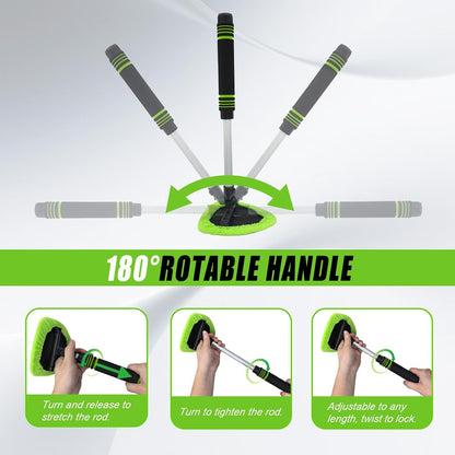 Windshield Cleaning Tool Set with Extendable Handle