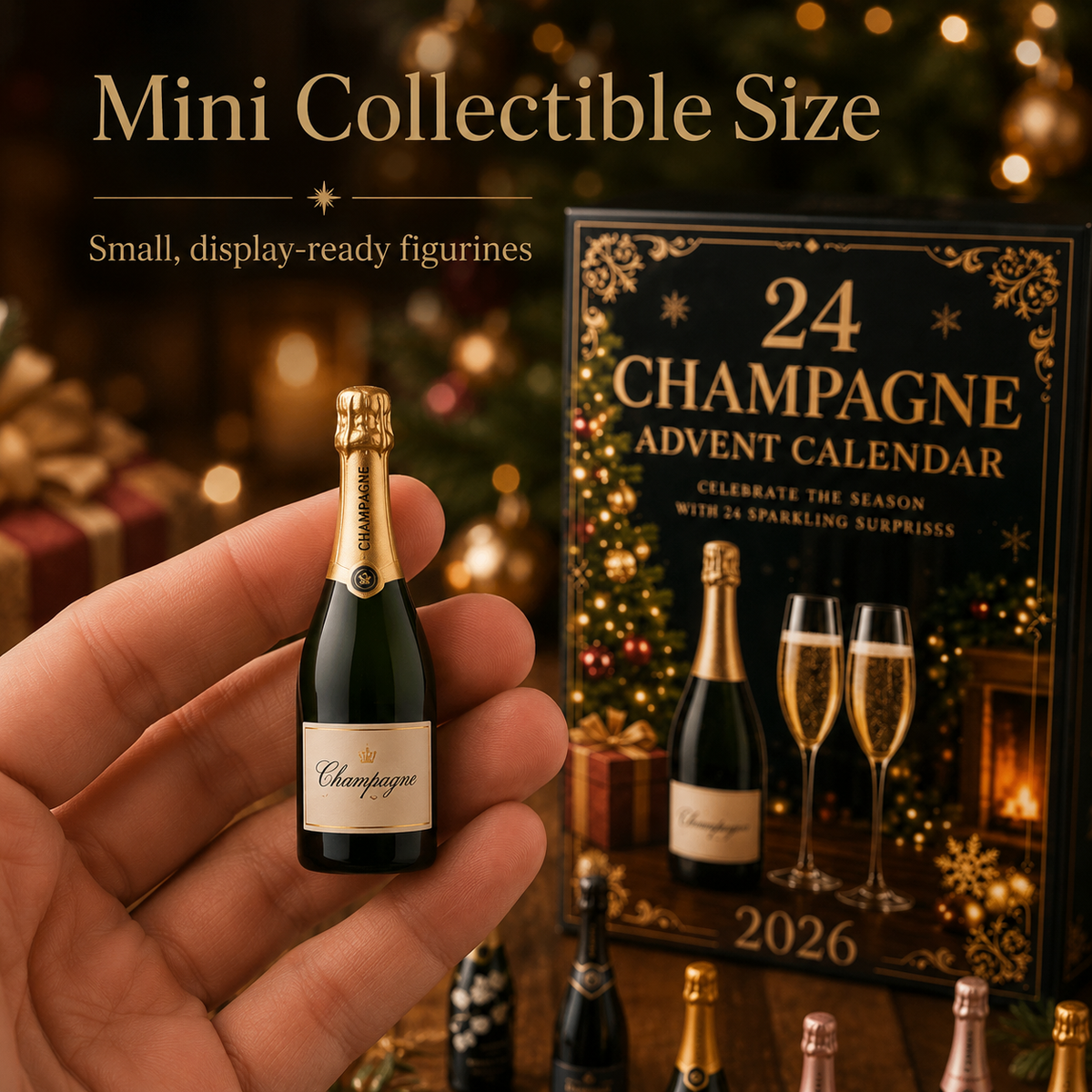 2026 Champagne Advent Calendar – 24-Day Christmas Countdown Gift