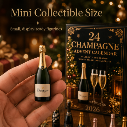 2026 Champagne Advent Calendar – 24-Day Christmas Countdown Gift