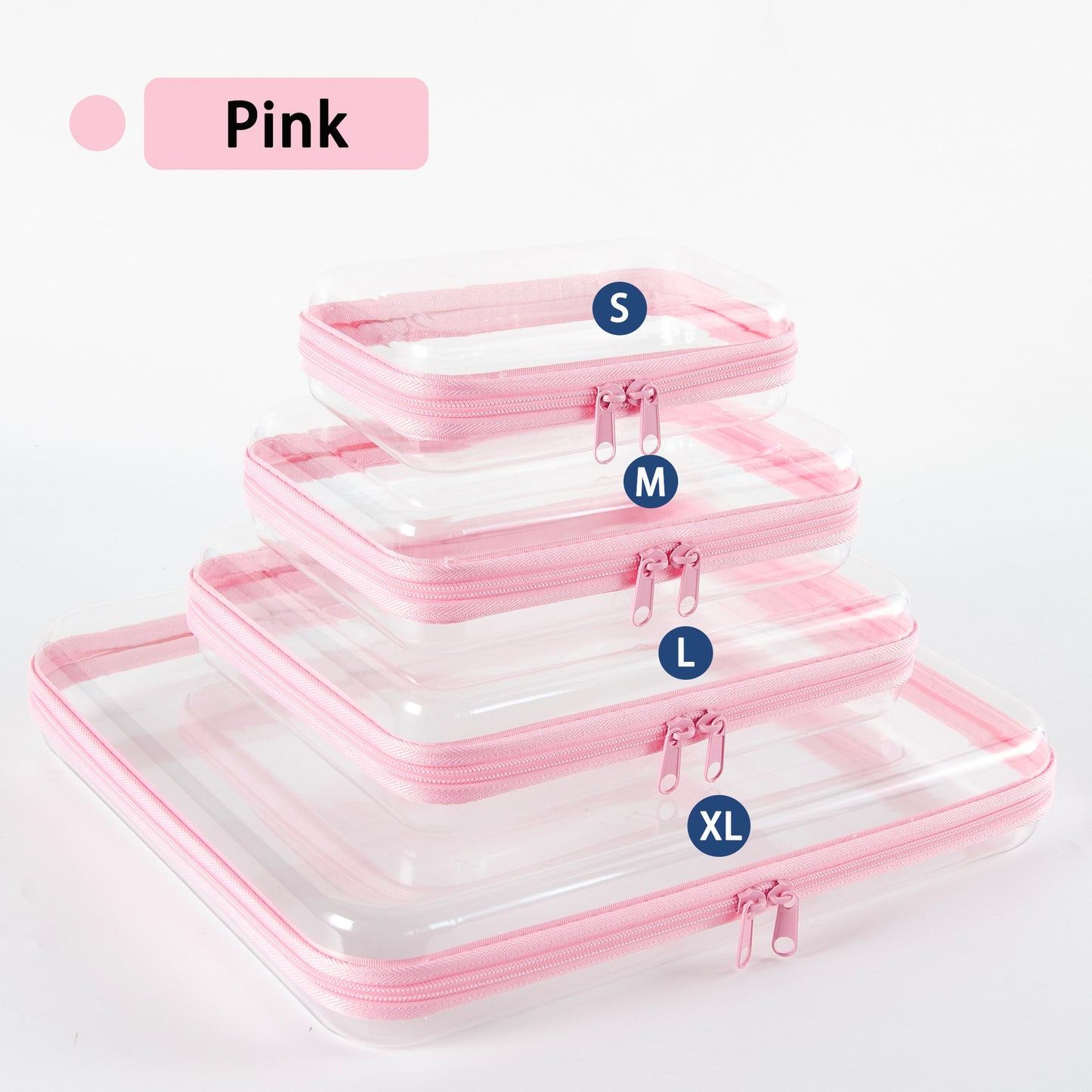 Portable Clear PVC Hard Zipper Organizer Box for Multi‑Purpose Storage