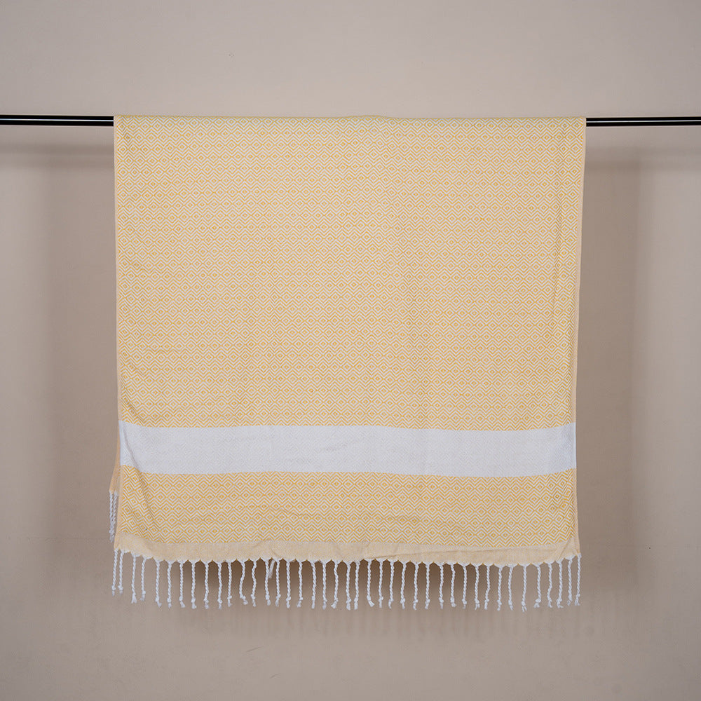 Lightweight Flat Weave XL Beach Towel for Pool, Travel & Summer Use