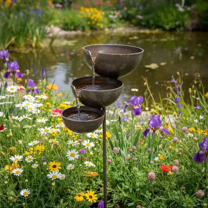 🌧️ Rain Catcher Self-Filling Bird Bath 🐦 Weatherproof Outdoor Garden Bird Water Bowl
