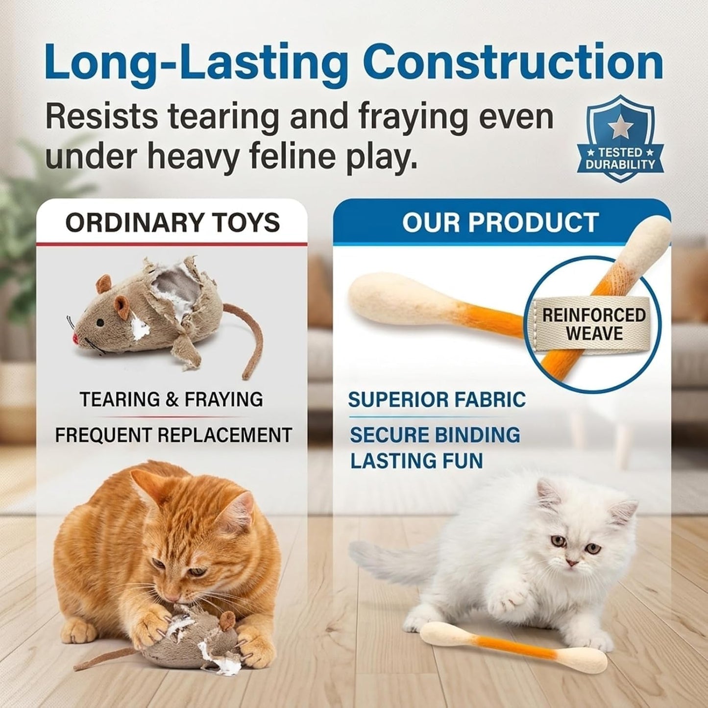 6 Pack Large Catnip Swab Interactive Toys for Indoor Cats