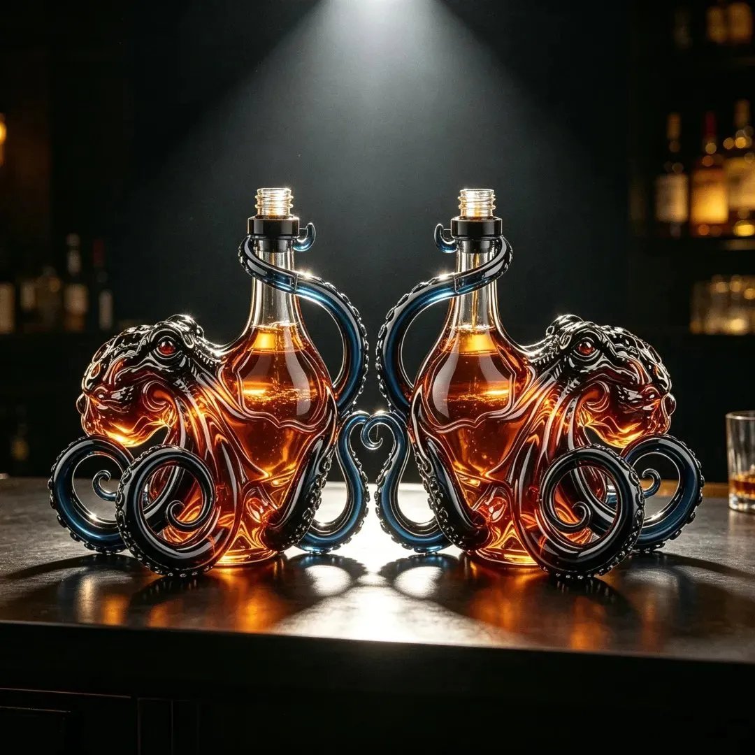 Rum Edition 3D Octopus Bottle