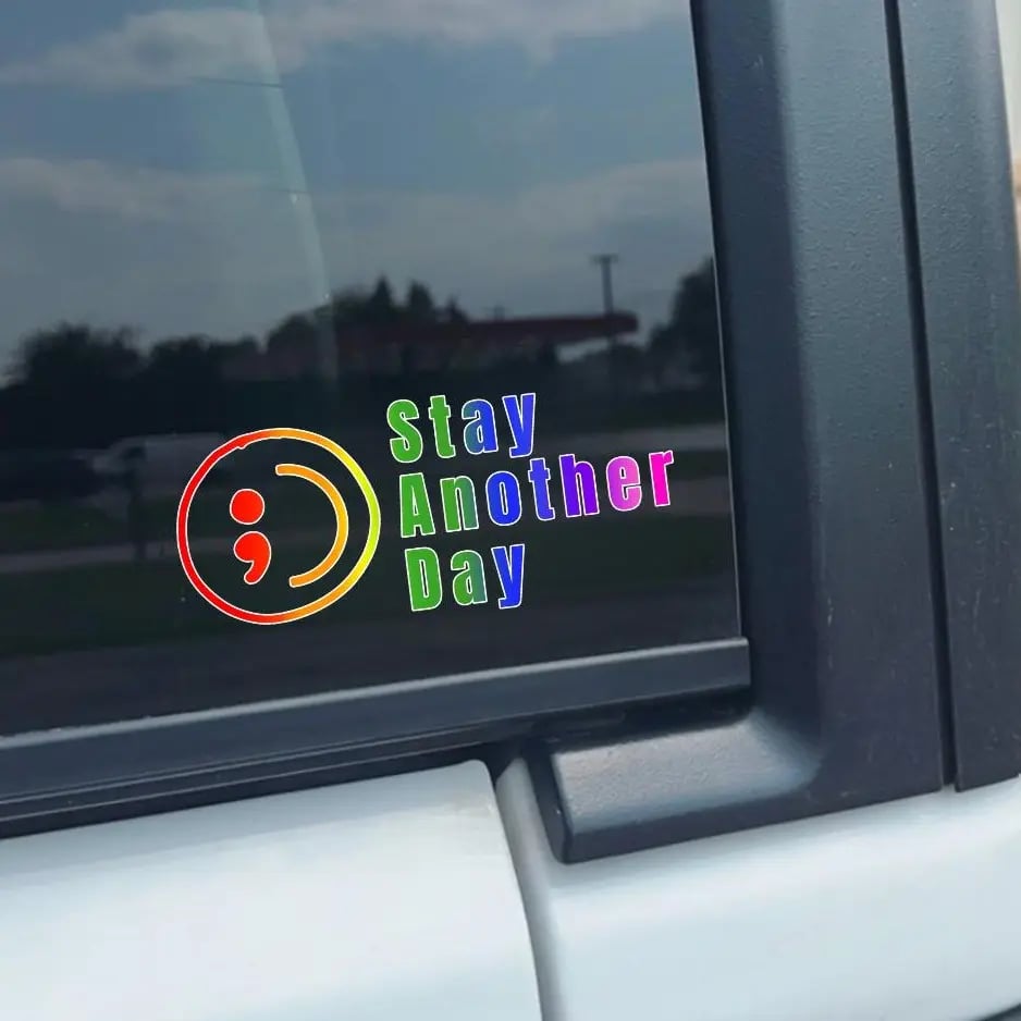 Share Pack SAD Mental Health Awareness Car Decal, 5 Pcs