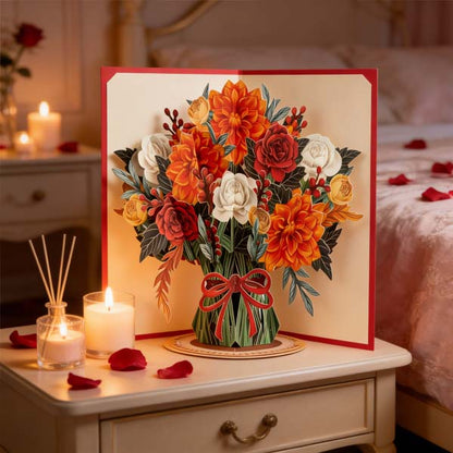🌼💌 FOREVER-BLOOMING 3D VALENTINE'S POP-UP CARD