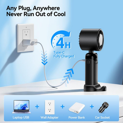 4-in-1 portable refrigeration handheld turbo fan
