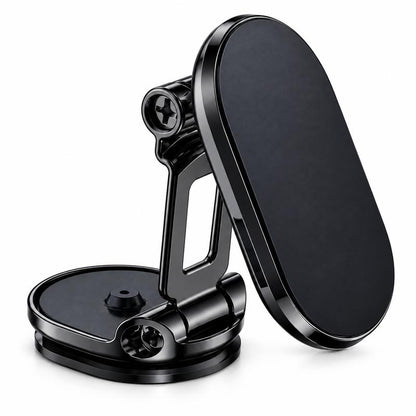 Foldable Magnetic Car Phone Holder, Zinc Alloy 360° Rotating Dashboard Mount
