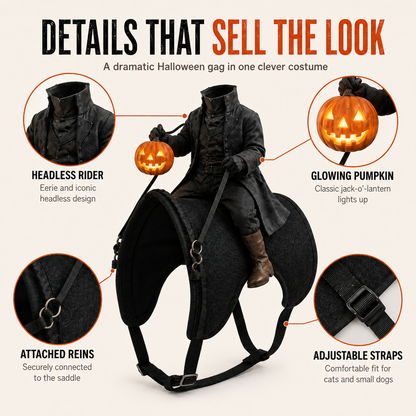 😺Headless Horseman Pet Halloween Costume🎃