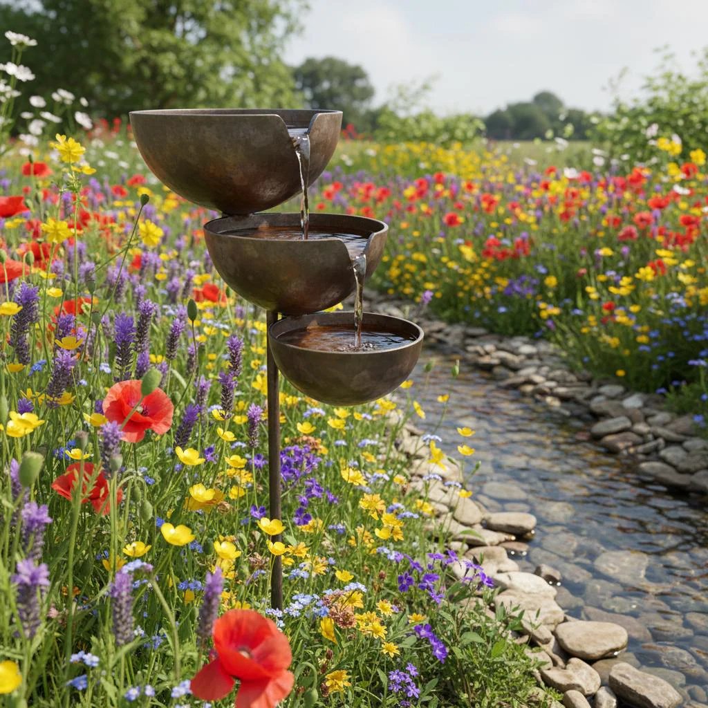 🌧️ Rain Catcher Self-Filling Bird Bath 🐦 Weatherproof Outdoor Garden Bird Water Bowl