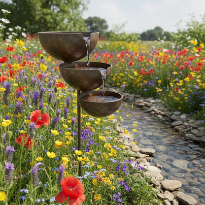 🌧️ Rain Catcher Self-Filling Bird Bath 🐦 Weatherproof Outdoor Garden Bird Water Bowl