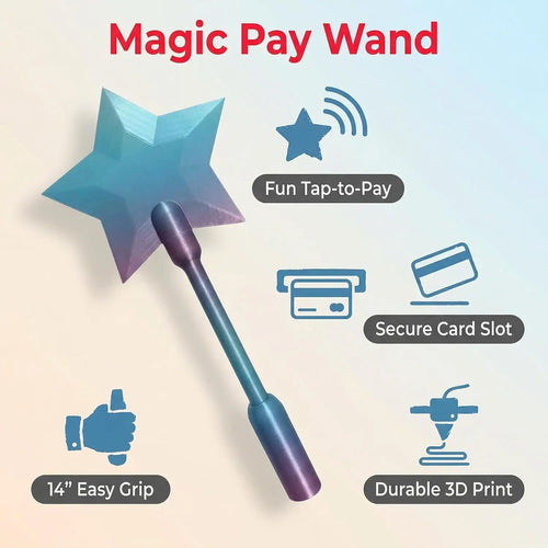 3D Printed Magic Wand NFC Card Holder for Tap to Pay