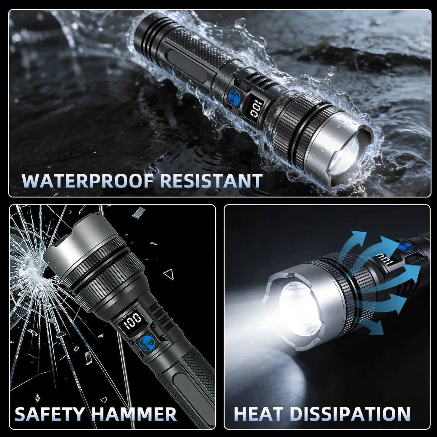 2-in-1 Strong Flashlight Power Bank
