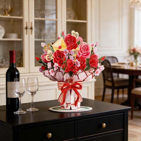 🌼💌 FOREVER-BLOOMING 3D VALENTINE'S POP-UP CARD