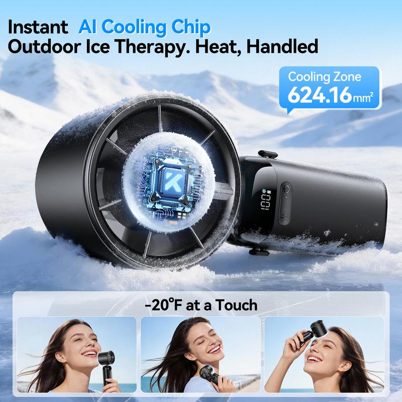 4-in-1 portable refrigeration handheld turbo fan