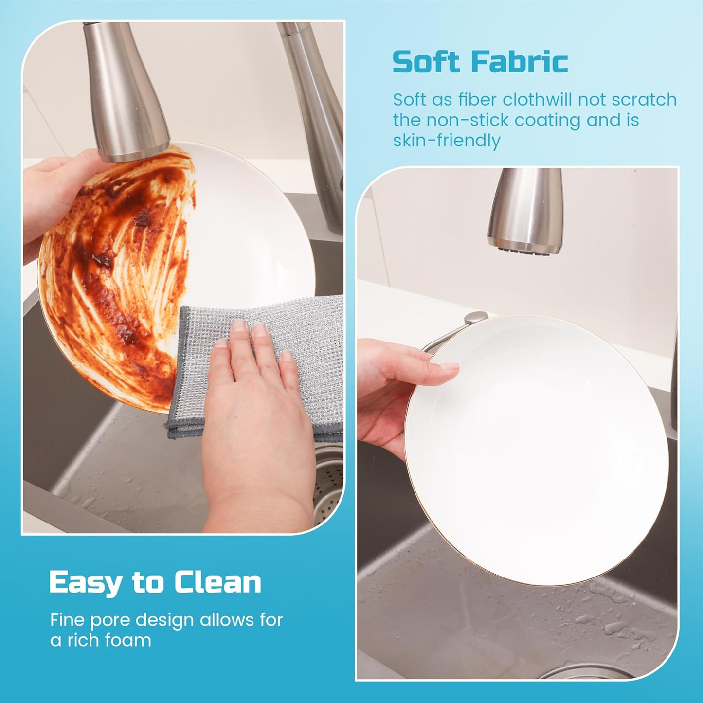 Double layer steel wire Dishcloths