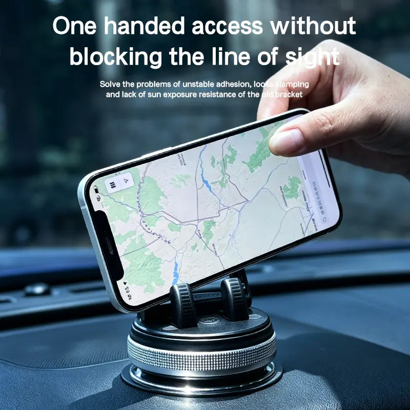 Car Phone Holder, 360° Rotatable Dashboard Mount for Navigation