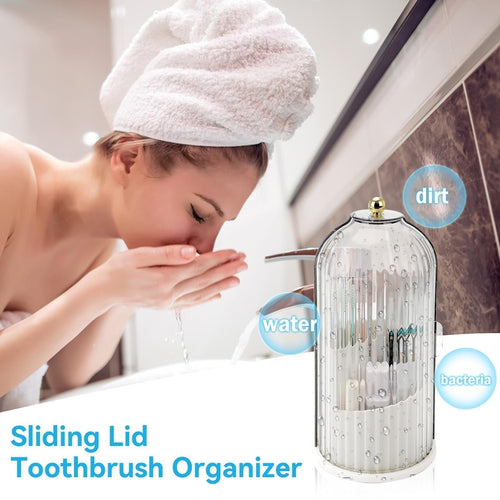 ✨Sliding Lid Toothbrush Organizer