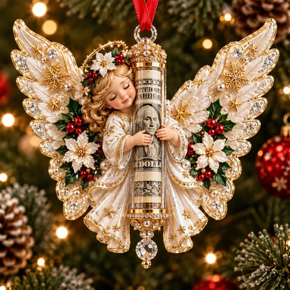 👼🎄Christmas Angel Cash Holder Ornament