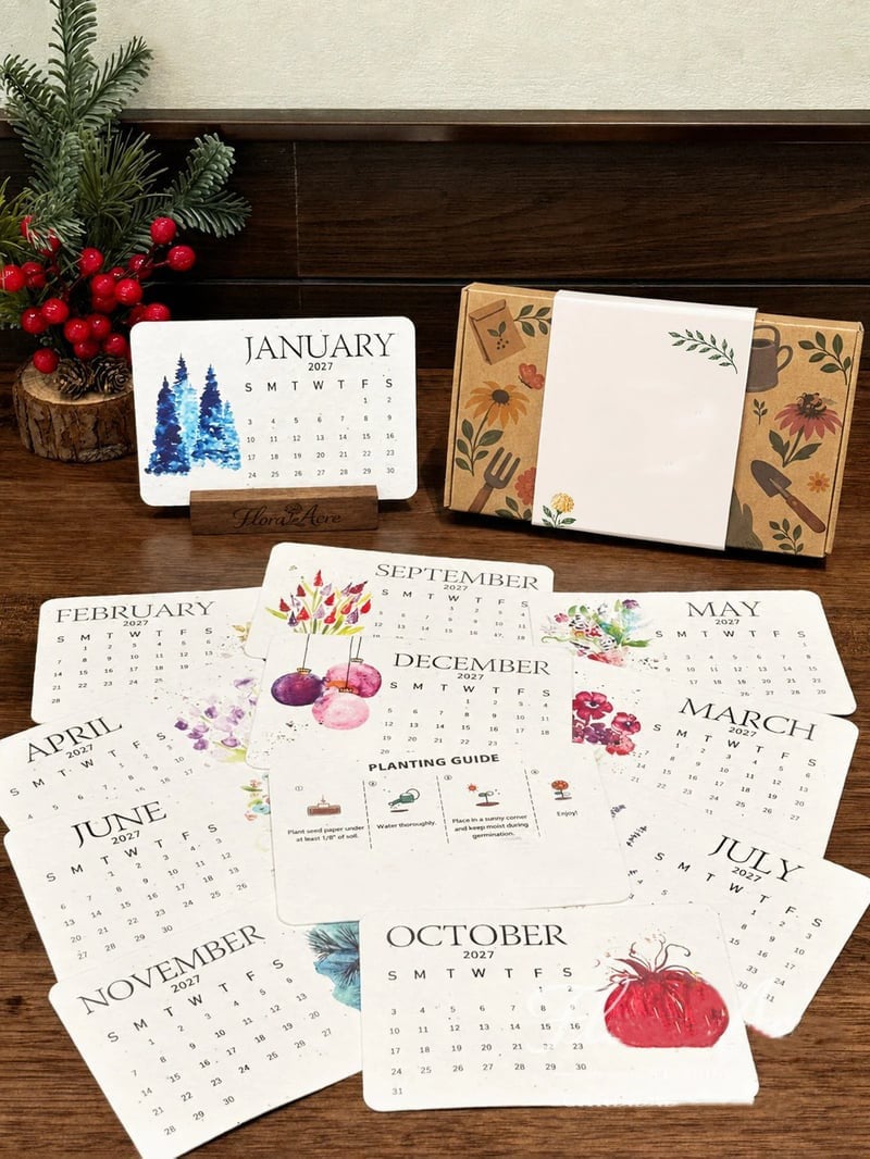 🌱Eco-Friendly Plantable “Timeless” Seed Calendar 2027