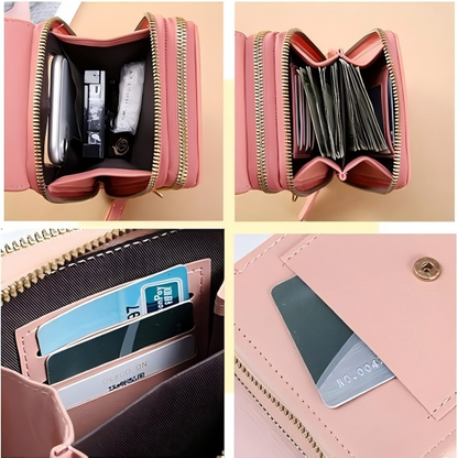 2026 Trendy Minimalist Elegant Women's Touchscreen Crossbody Phone Wallet