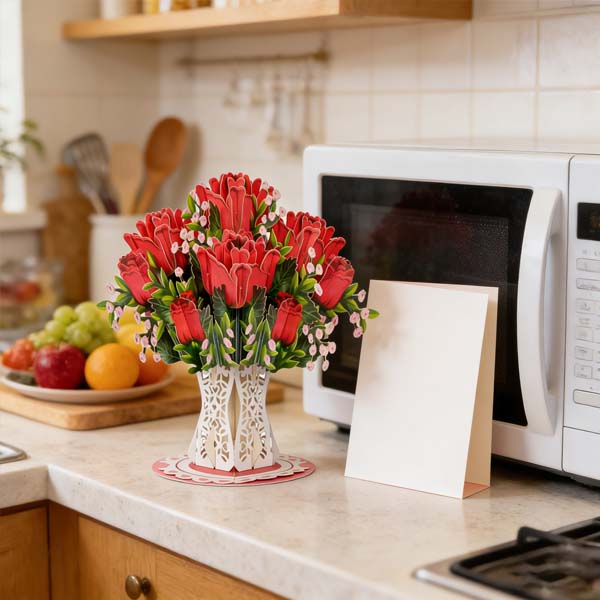 🌼💌 FOREVER-BLOOMING 3D VALENTINE'S POP-UP CARD