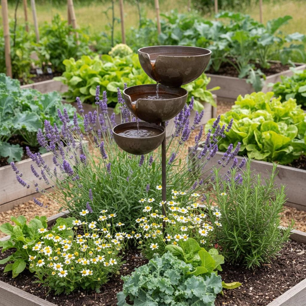 🌧️ Rain Catcher Self-Filling Bird Bath 🐦 Weatherproof Outdoor Garden Bird Water Bowl