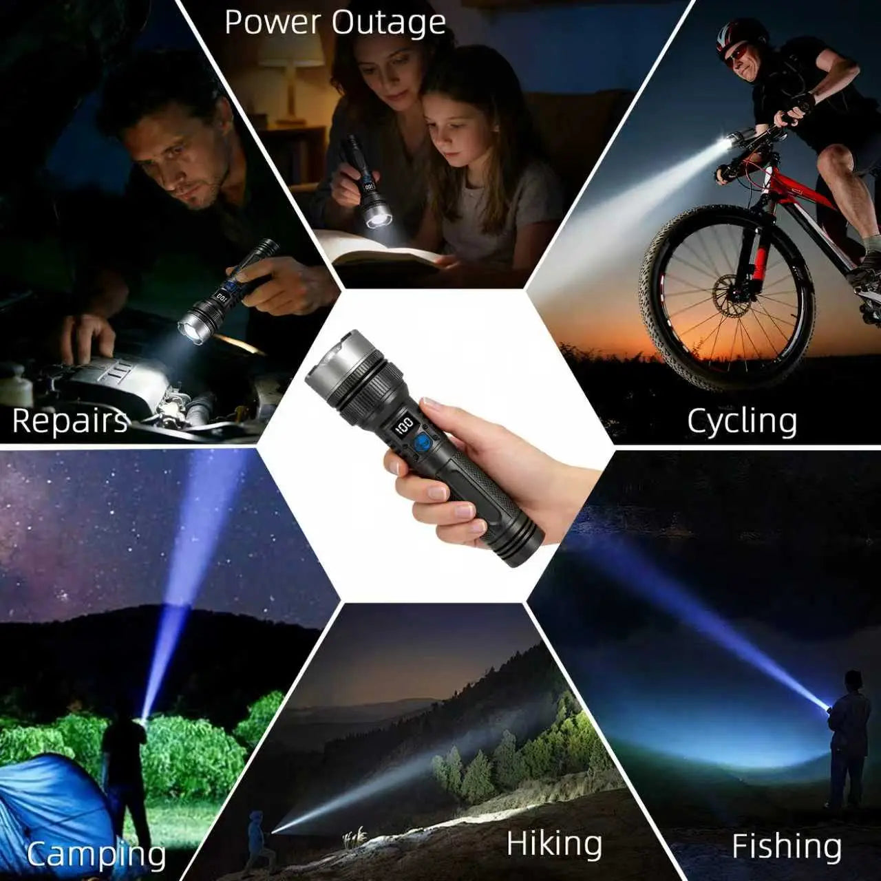 2-in-1 Strong Flashlight Power Bank
