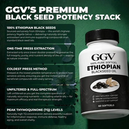 GGV Ethiopian Black Seed Oil Softgels - 60 Count