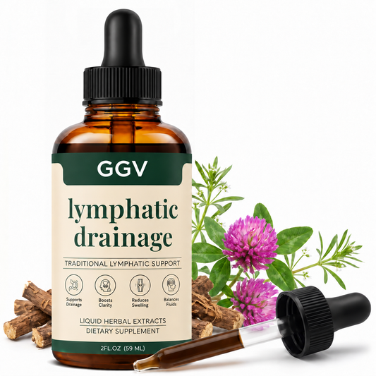 GGV Lymphatic Drainage Drops | 4-Botanical Daily Lymphatic Support, Alcohol-Free & Vegan, 2 Fl Oz
