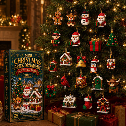 🎄 24-Day Mini Christmas Ornament Advent Calendar | 24 unique festive buildable designs with hanging loops