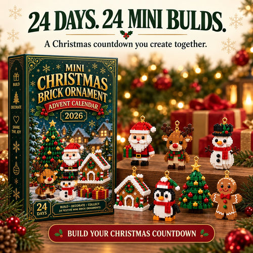 🎄 24-Day Mini Christmas Ornament Advent Calendar | 24 unique festive buildable designs with hanging loops