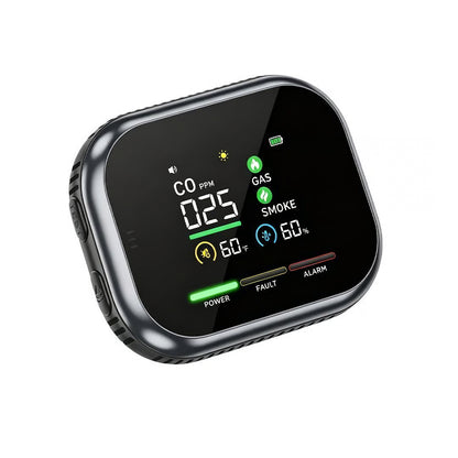 6-in-1 Safety Detector with Large LCD Display