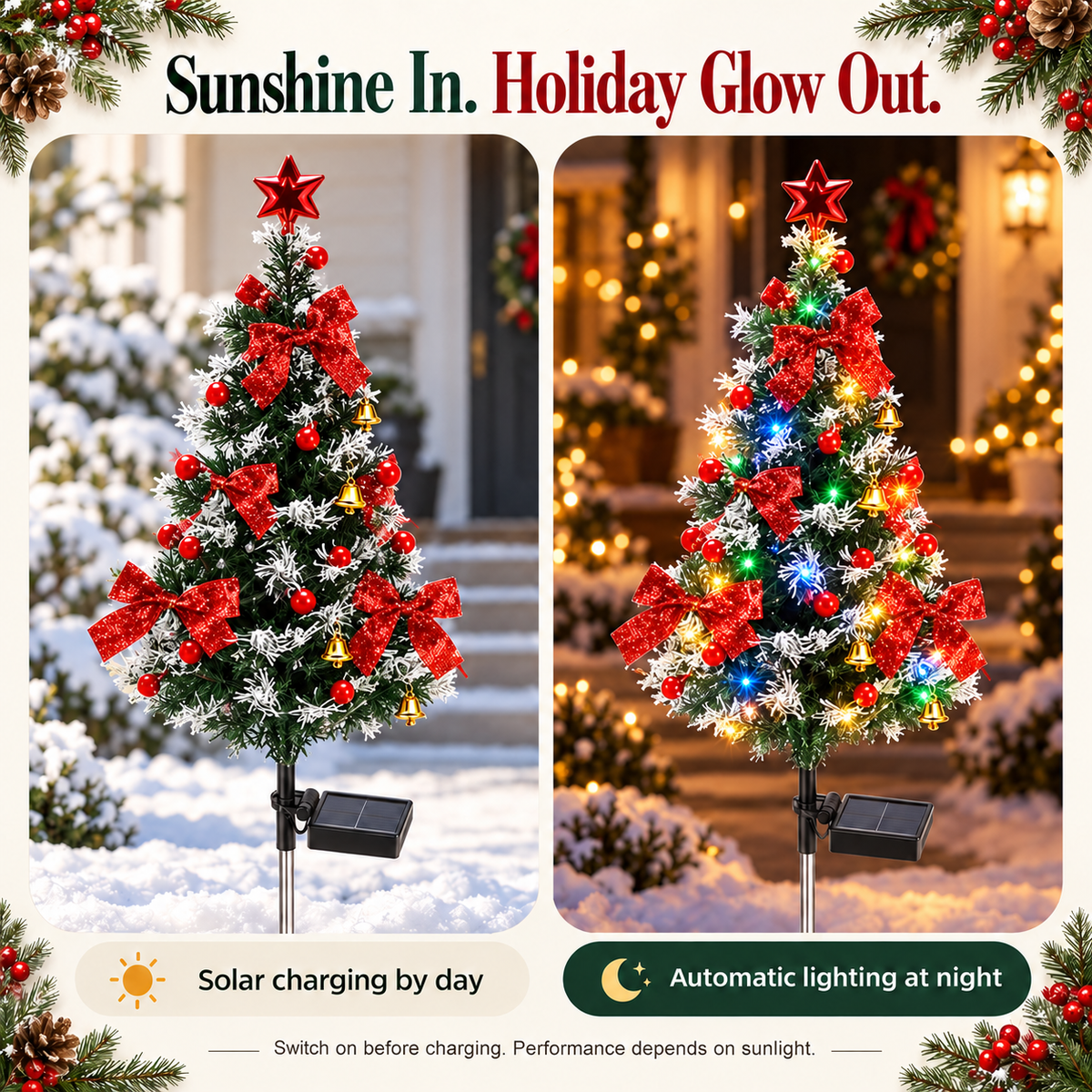 🎄 Solar Christmas Tree Lights