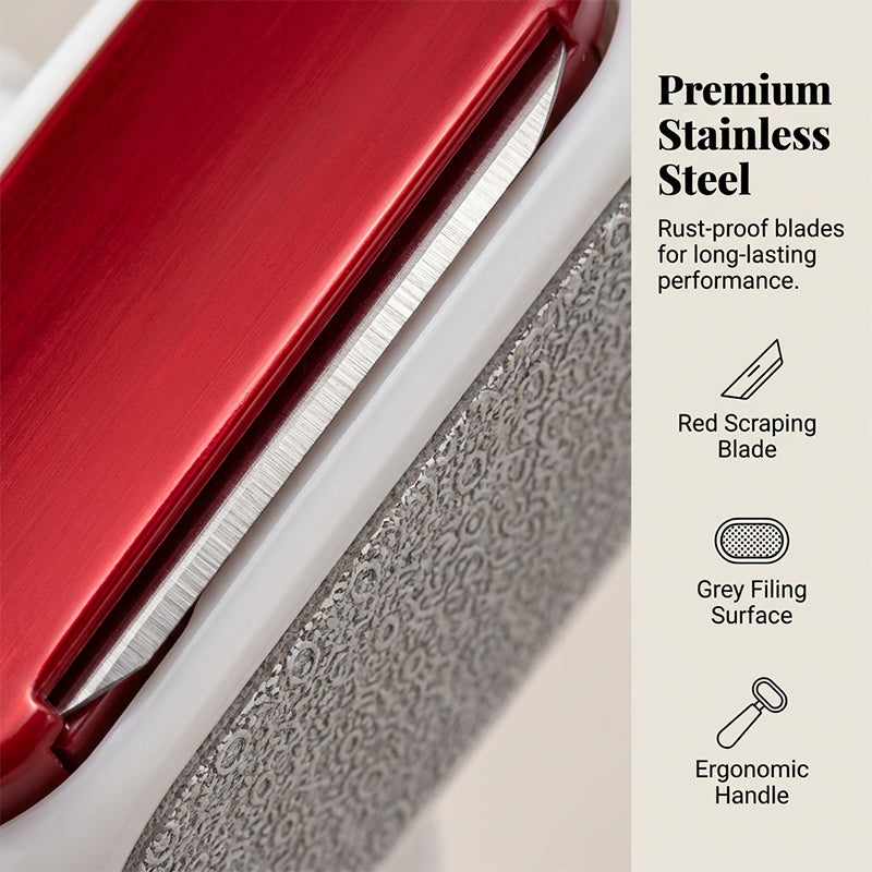 🦶 Double Sided Stainless Steel Foot Scraper Callus Remover ✨