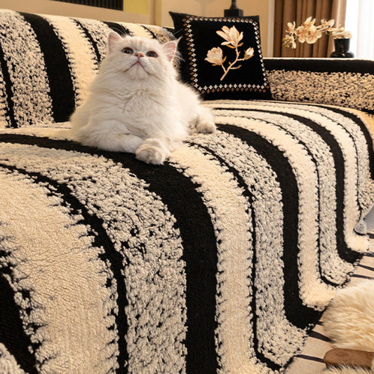 🛋️ Soft Chenille Non-Slip Couch Cover, Plush Sofa Protector with Anti-Slip Backing
