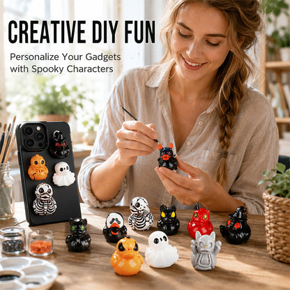 🎃40 Pcs Halloween Mini Resin Ducks (Devil, Ghost, & Skeleton Designs)