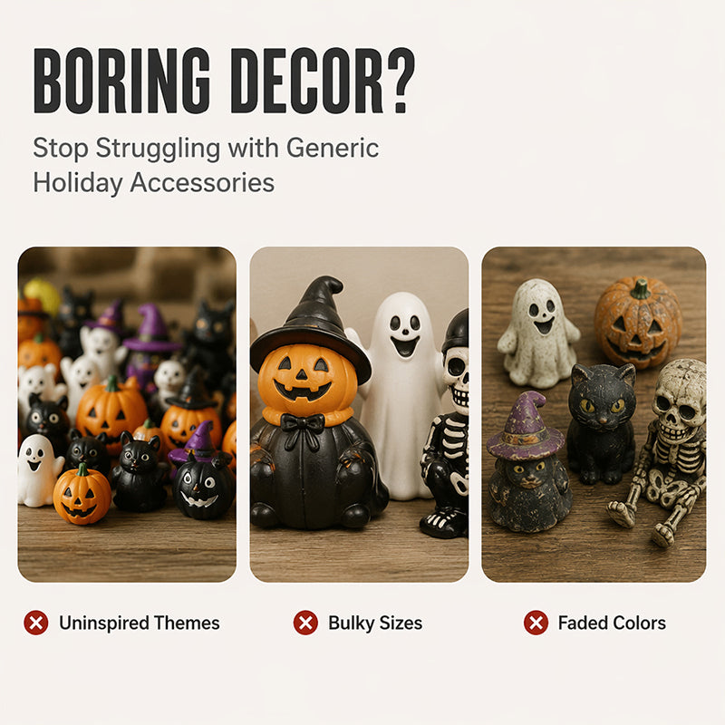 🎃40 Pcs Halloween Mini Resin Ducks (Devil, Ghost, & Skeleton Designs)