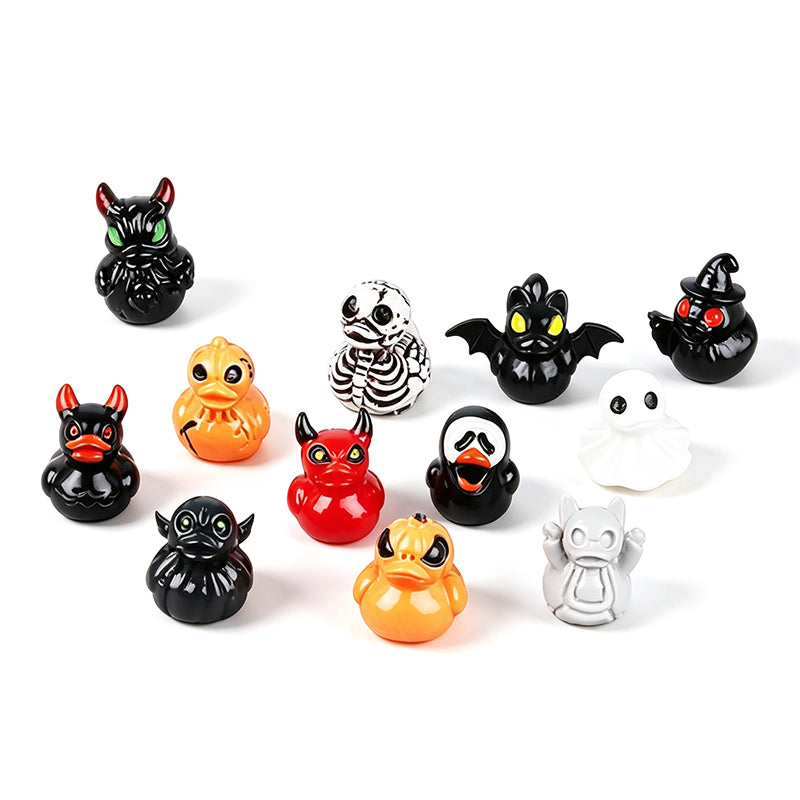 🎃40 Pcs Halloween Mini Resin Ducks (Devil, Ghost, & Skeleton Designs)