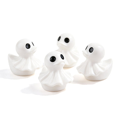 🎃40 Pcs Halloween Mini Resin Ducks (Devil, Ghost, & Skeleton Designs)