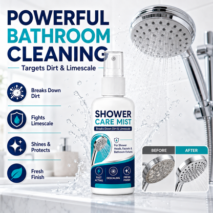 🚿✨Fast-Acting Shower Limescale Remover Spray, Cleans Hard Water Stains 🧼