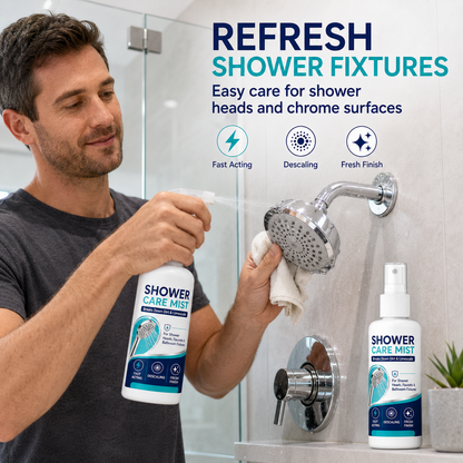 🚿✨Fast-Acting Shower Limescale Remover Spray, Cleans Hard Water Stains 🧼