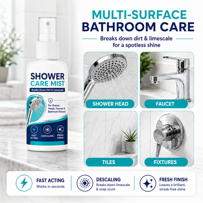🚿✨Fast-Acting Shower Limescale Remover Spray, Cleans Hard Water Stains 🧼