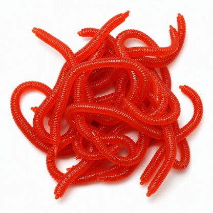 ⏰Simulation Earthworm Soft Fishing Lures Shrimp Scented Artificial Worm Baits for Freshwater
